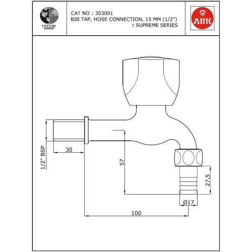 Bib Tap, Hose Connection