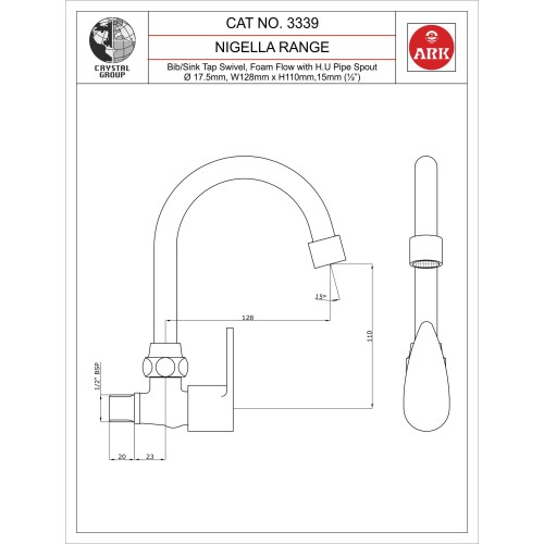 Sink Tap Swivel, Foam Flow with Pipe Spout