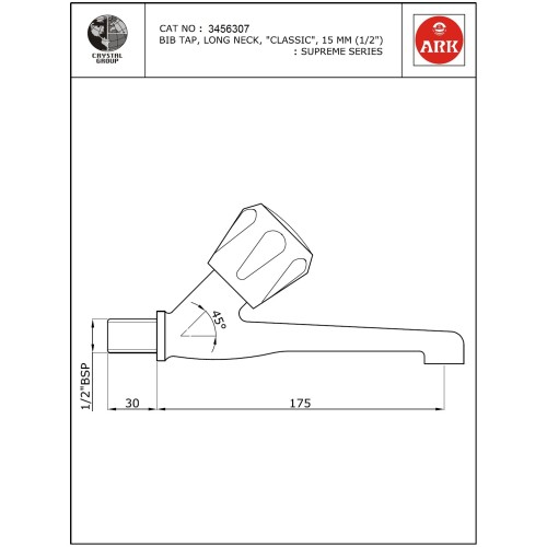 Bib Tap, Long Neck, Classic