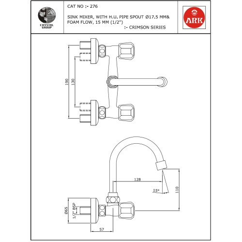 Sink Mixer with Pipe Spout