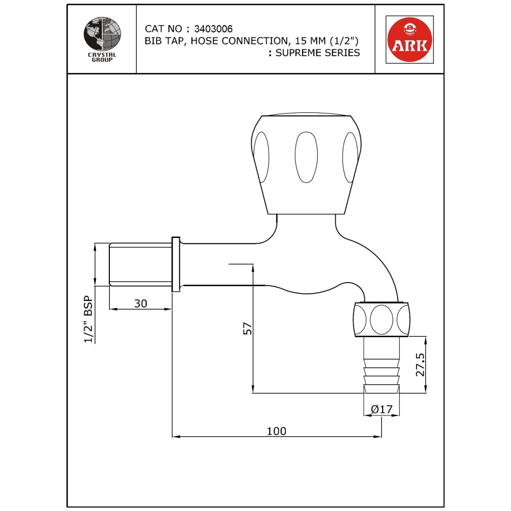 Bib Tap, Hose Connection