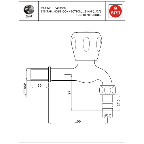Bib Tap, Hose Connection