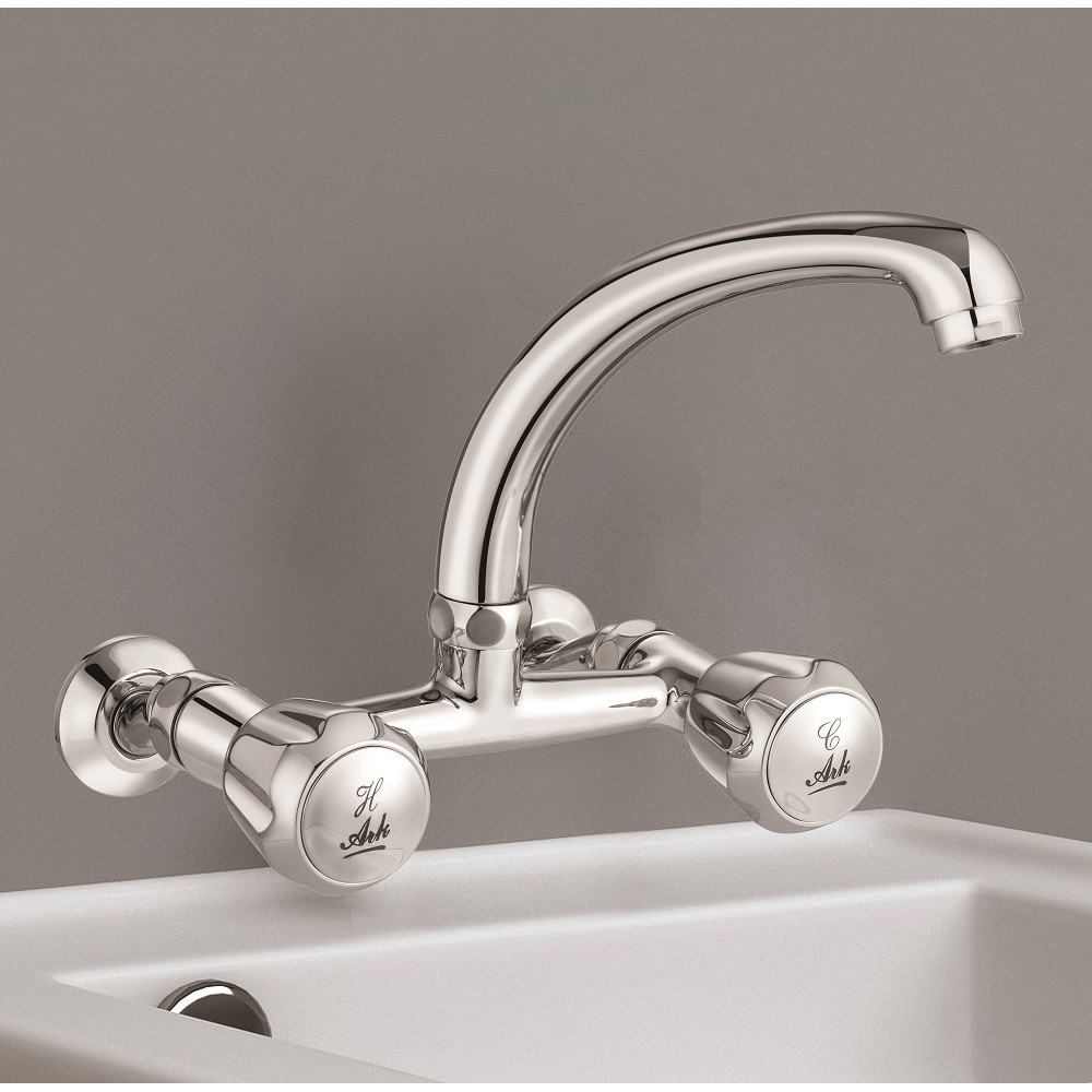 Wall Mixer Sink with Swivel FF, H.H.U Casted Spout