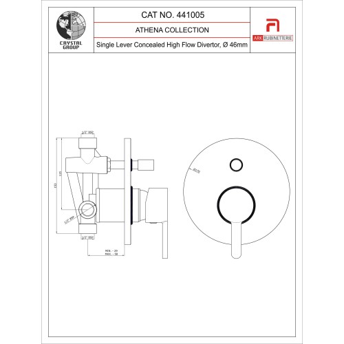 S/L High Flow Divertor, 46mm