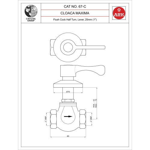 Flush Cock Half Turn 