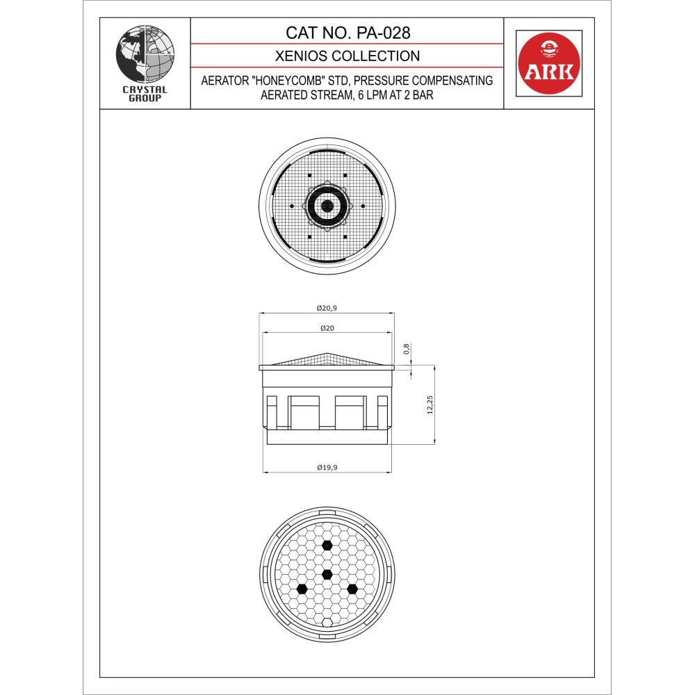 Aerator - Honeycomb PC 6 LPM