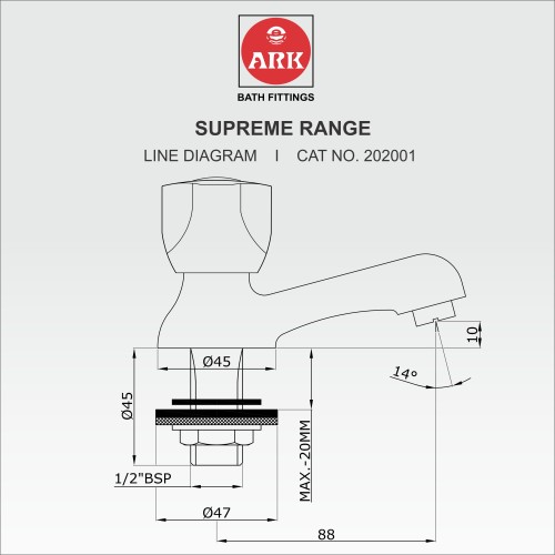 Pillar Tap, Classic, FF 
