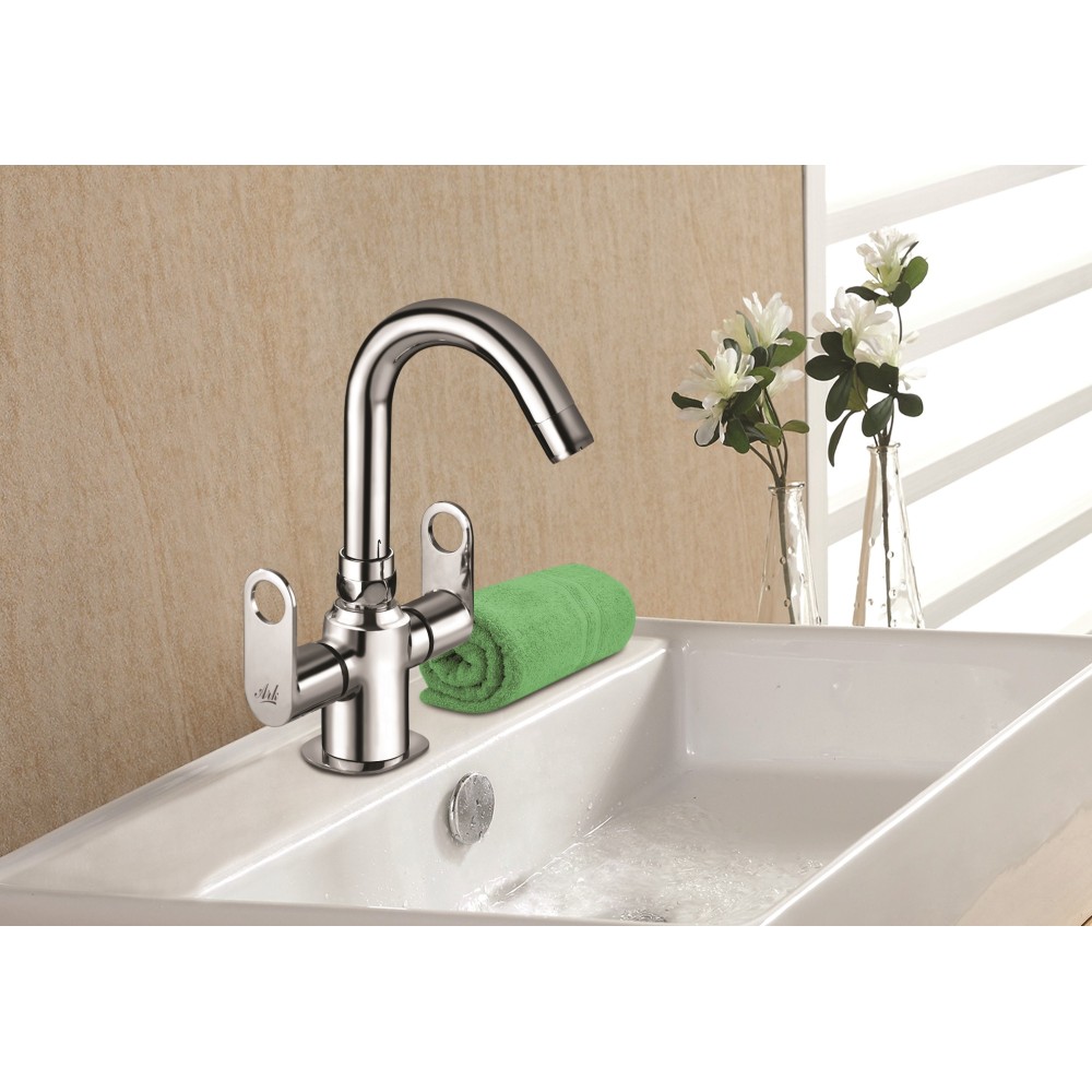 Basin One Hole Mixer Swivel with H.U Pipe Spout