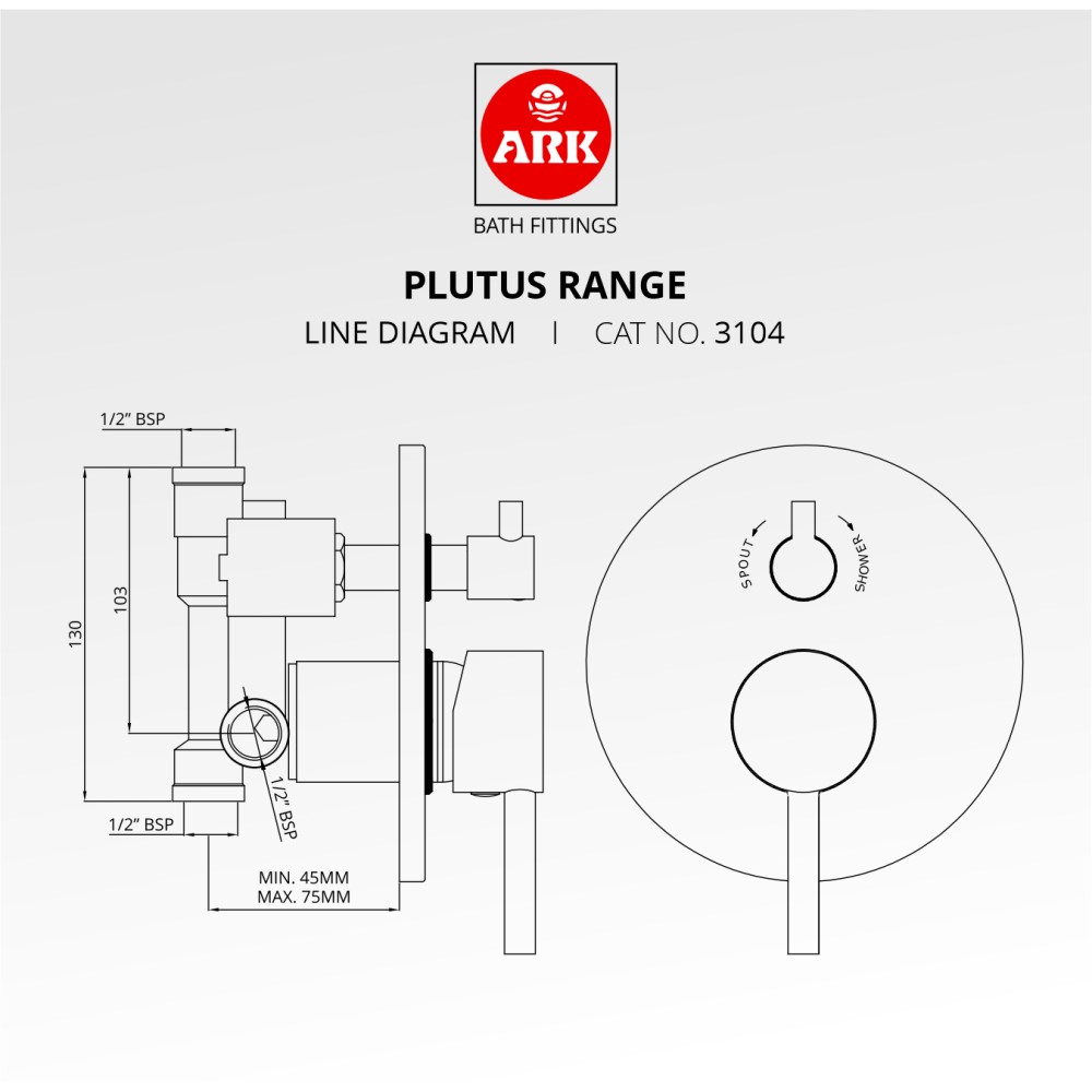 Single Lever Concealed High Flow Divertor