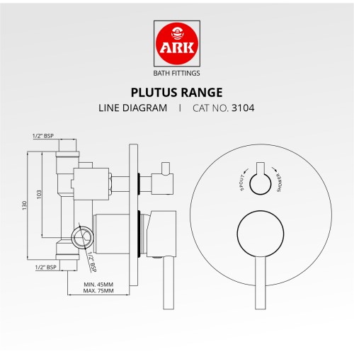 Single Lever Concealed High Flow Divertor