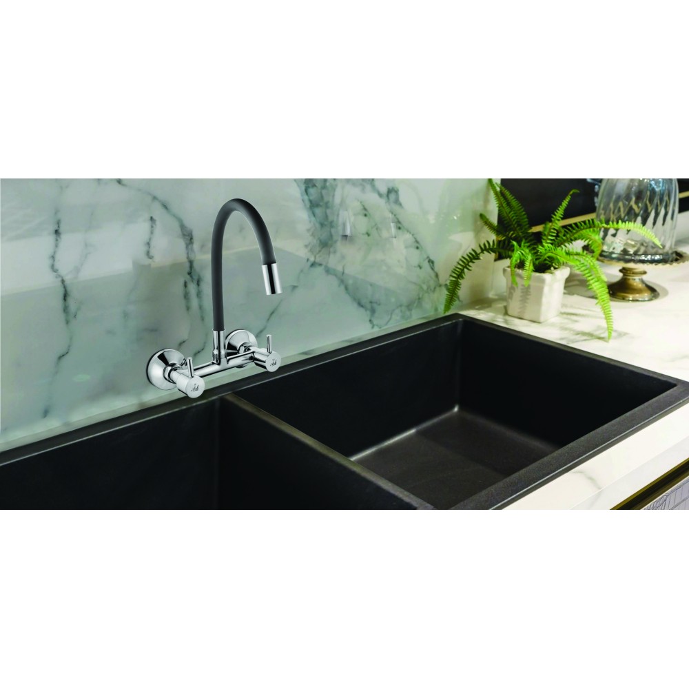 Wall Mixer Sink Swivel with Silicon Flexible Spout