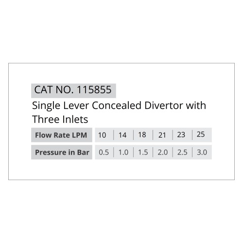Single Lever Concealed Divertor with Three Inlets