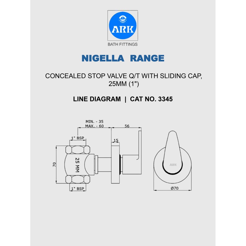Concealed Stop Valve, (1