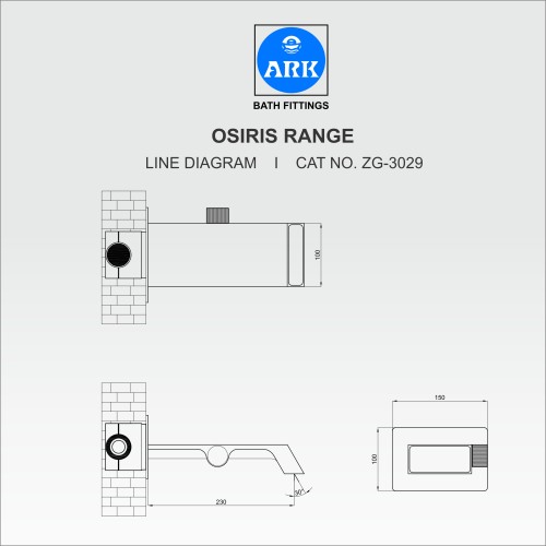 Basin Mixer Wall Mounted with Front Digital Temperature Display