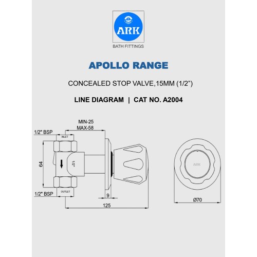 Concealed Stop Valve 