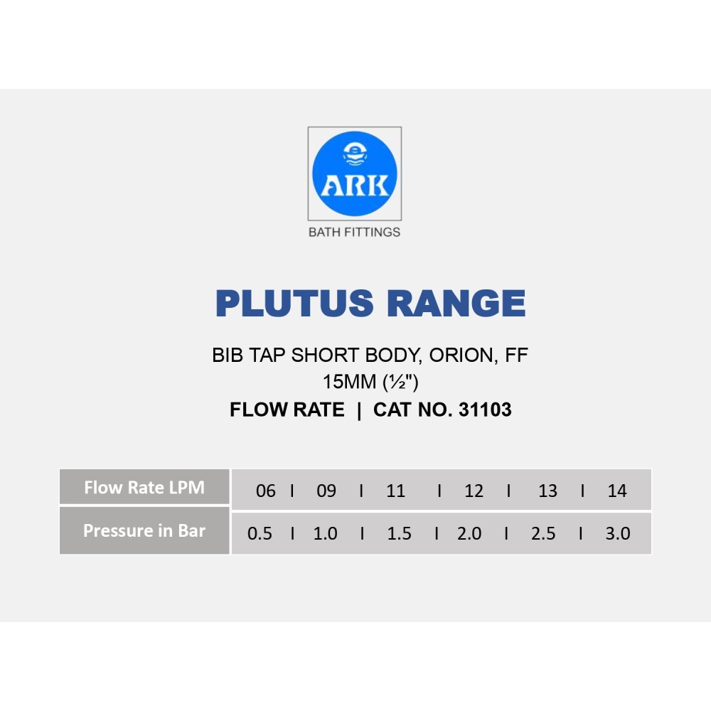 Bib Tap, Orion, Short Body, FF