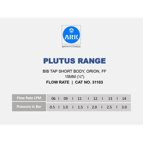 Bib Tap, Orion, Short Body, FF