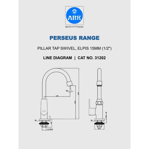 Pillar Tap Swivel, Elpis