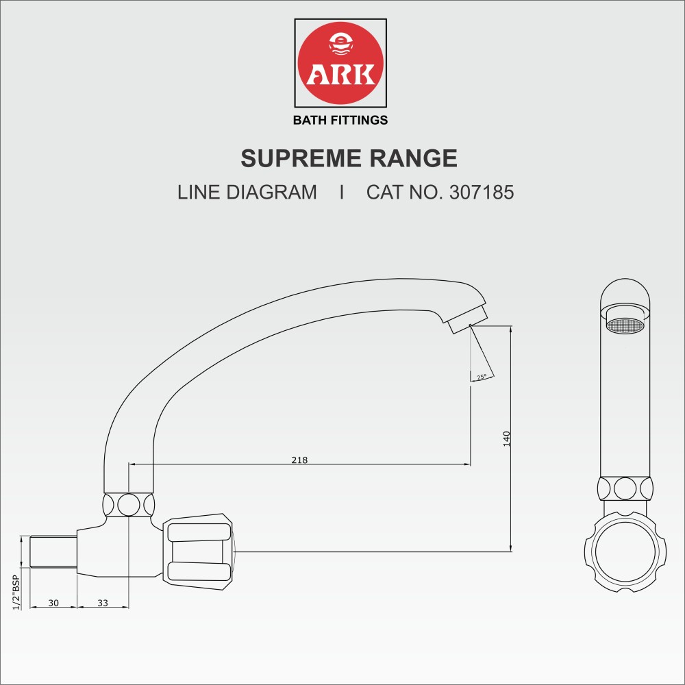 Sink Tap, Swivel FF with H.H.U Casted Spout