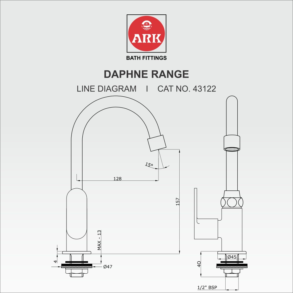 Pillar Tap, Swivel with Pipe Spout 