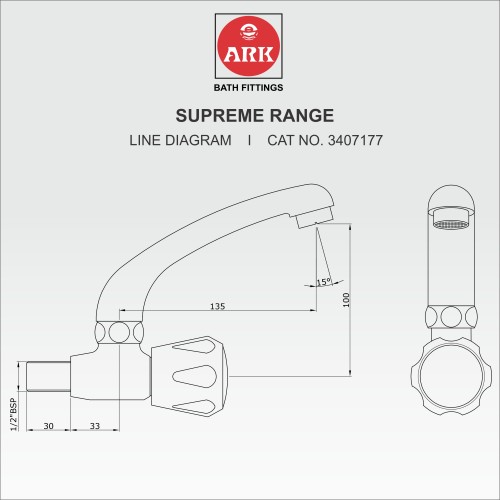 Sink Tap, Swivel FF with H.U Casted Spout