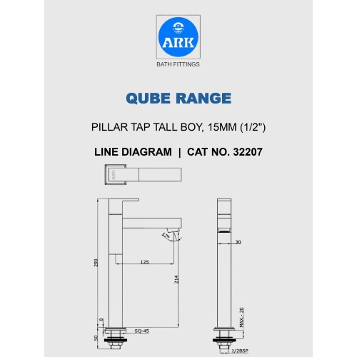 Pillar Tap Tall Boy