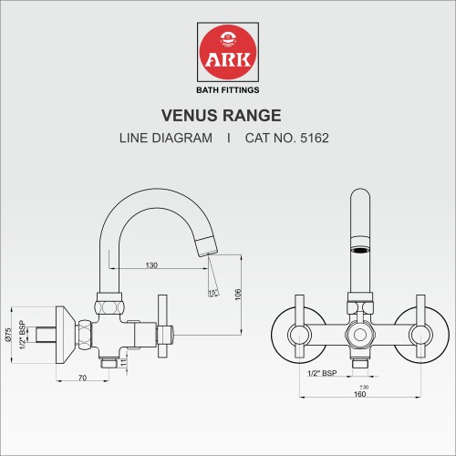 Wall Mixer Sink 2 in 1