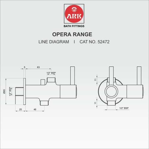 Angle Stop Valve, Two Way