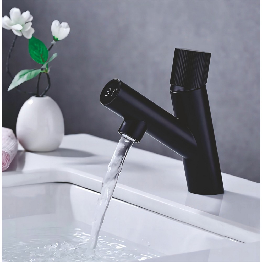 Basin Mixer with Front Digital Temperature Display