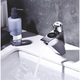 Basin Mixer Chrome with Spout  Centre Digital Display