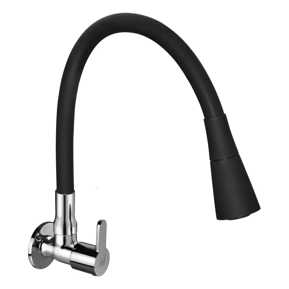 Bib / Sink Tap Swivel with Silicon Flexible Spout, Twin Spray (FF & Rain) 
