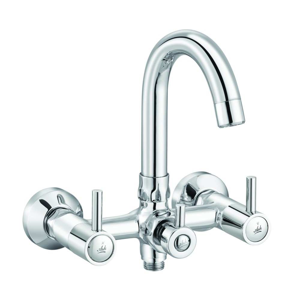 Wall Mixer Sink 2 in 1 with Swivel Spout