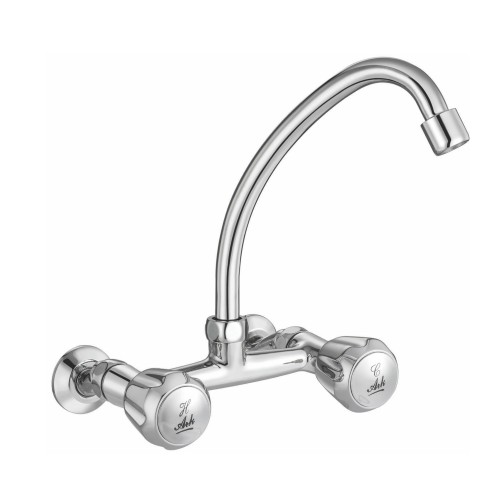 Wall Mixer Sink with Swivel FF, Pipe Spout