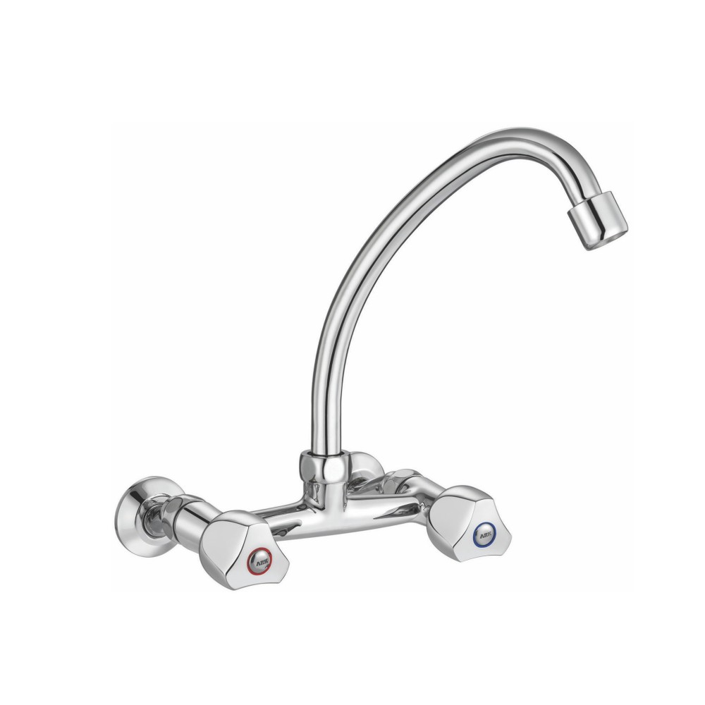 Wall Mixer Sink with Swivel FF, Pipe Spout