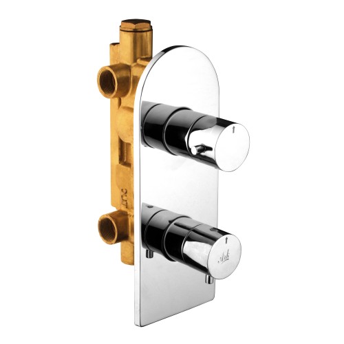 Single Lever Concealed Divertor,Thermostatic,Three Outlets