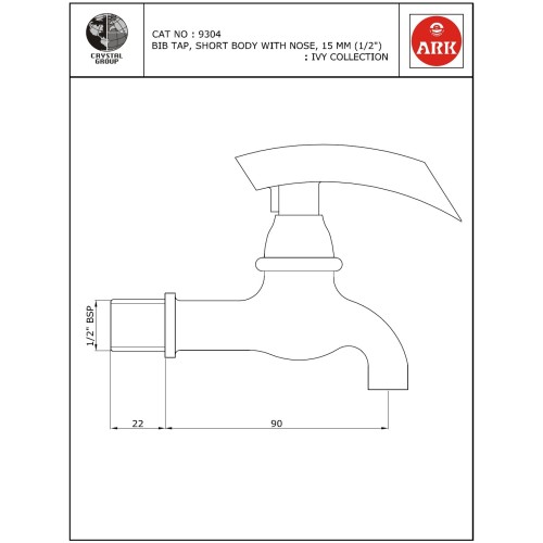 Bib Tap, Short Body with Nose