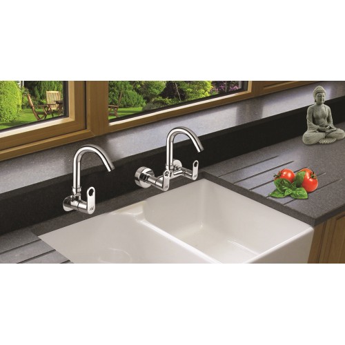 Wall Mixer Sink Swivel with H.U Pipe Spout
