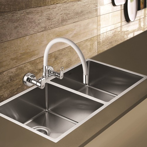 Wall Mixer Sink Swivel with Silicon Flexible Spout