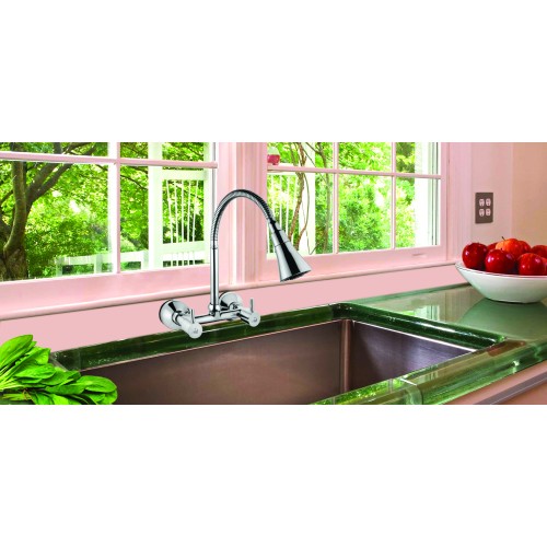 Sink Mixer, Tangent  with Flexible Spout 360 °, Twin Spray 