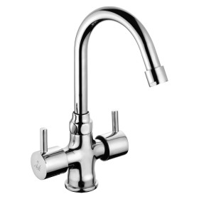 Basin One Hole Mixer, Tangent Swivel with H.U Pipe Spout