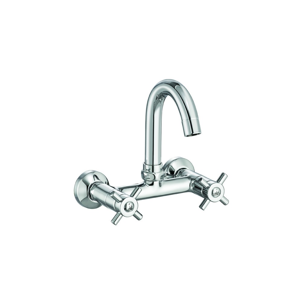 Wall Mixer Sink with Swivel Spout
