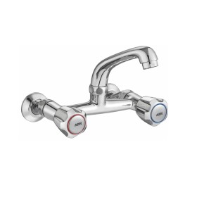 Wall Mixer Sink with Swivel FF, H.U Casted Spout