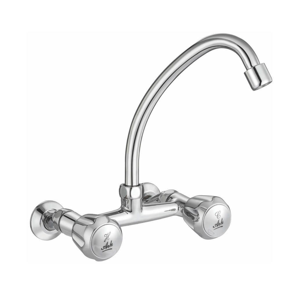 Wall Mixer Sink with Swivel FF, Pipe Spout