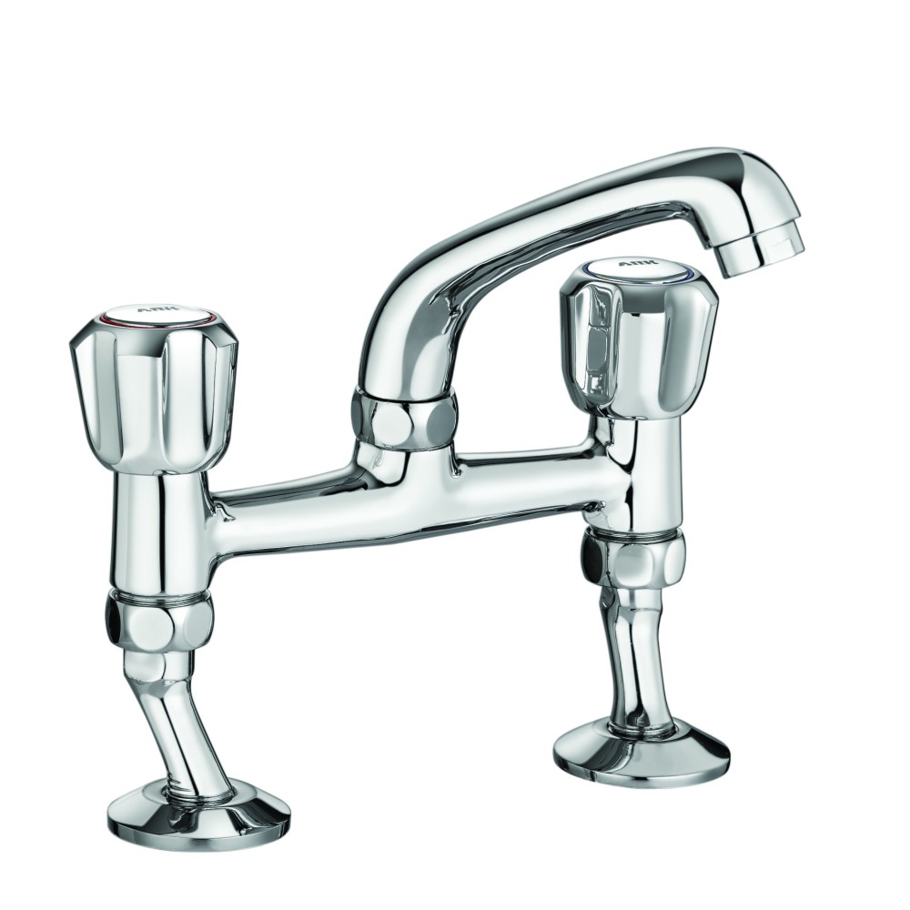 Basin Two Hole Mixer, FF with Swivel Spout