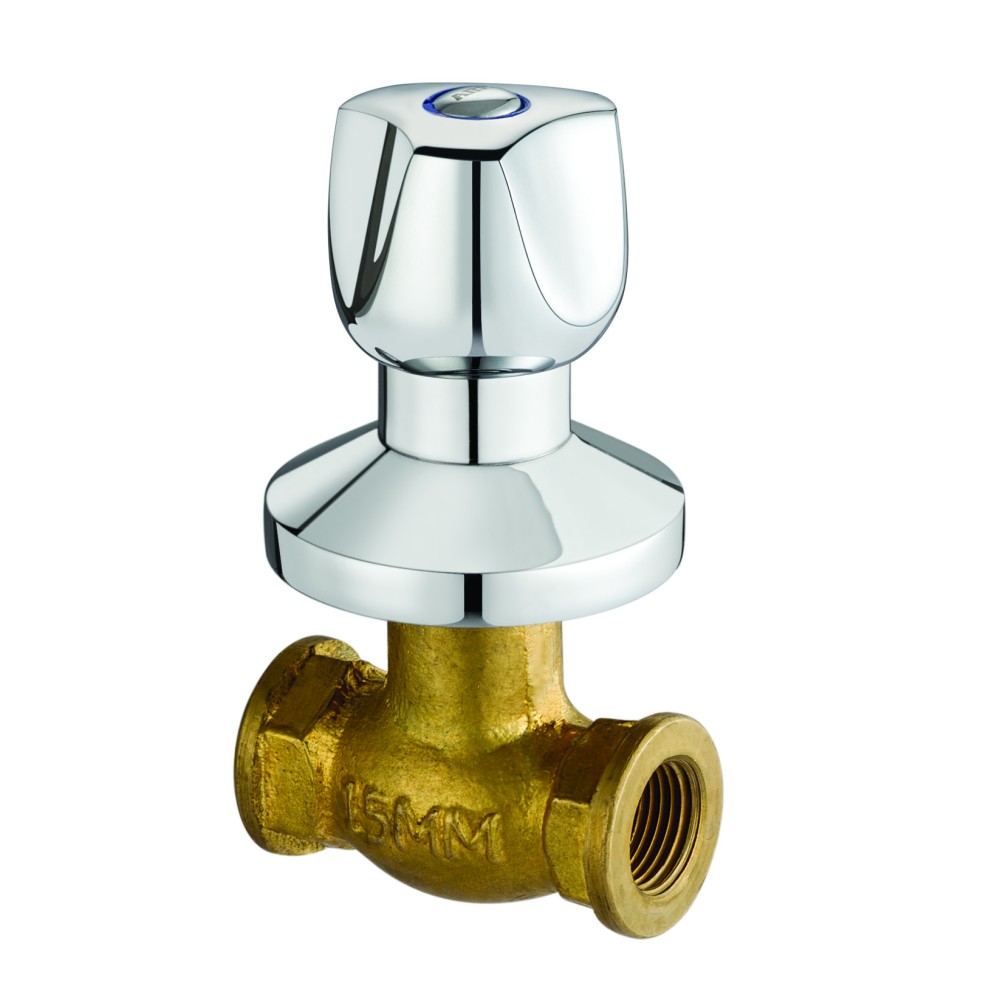 Concealed Stop Valve with Threaded Cap, 1/2