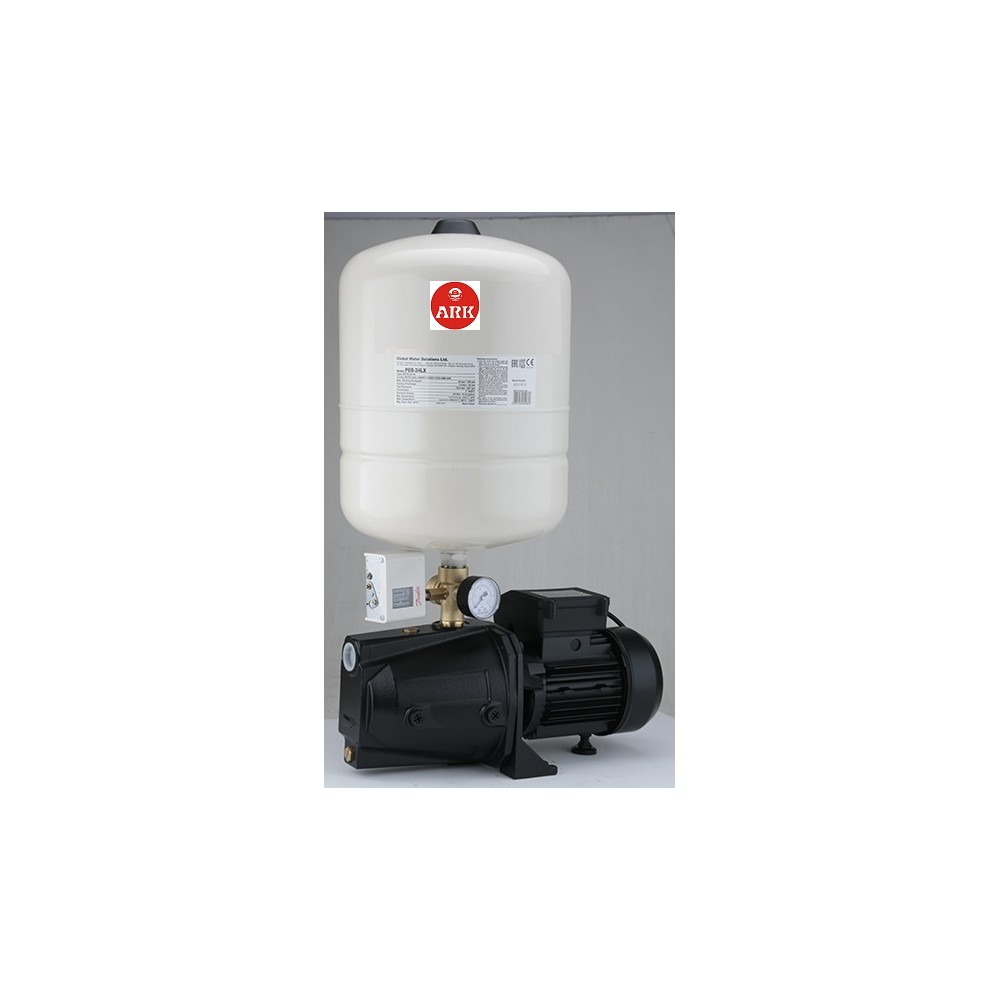 Pressure Booster pump, with 2.0 HP motor, 24L tank, maximum head 56m & maximum discharge of 140LPM, 1 - 12 Bathrooms