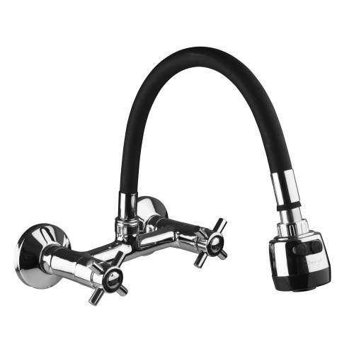 Wall Mixer Sink with Swivel Silicon Spout 
